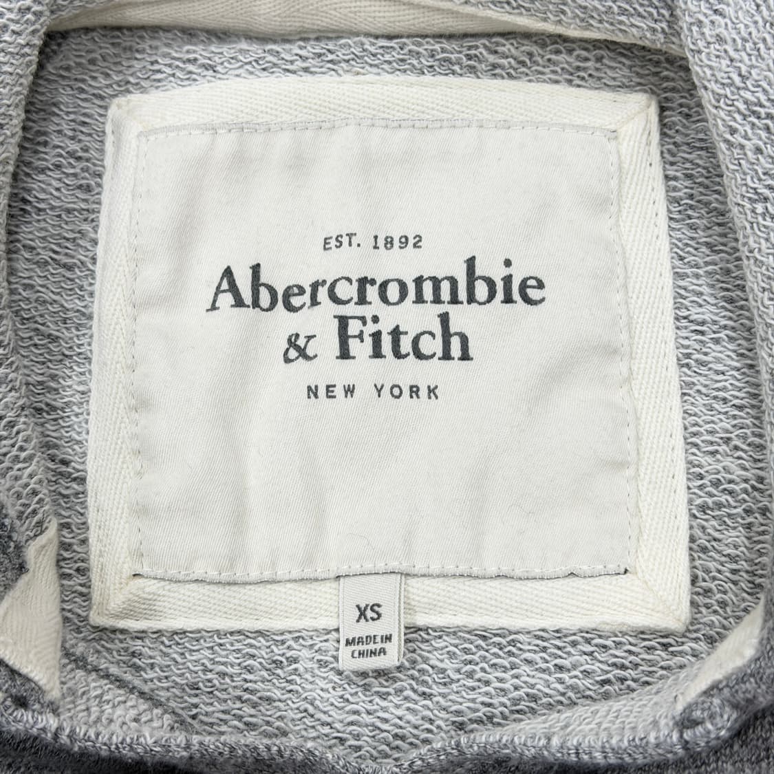 아베크롬비 빈티지 딱붙핏 Y2K 후드티 그레이 XS 상품이미지3