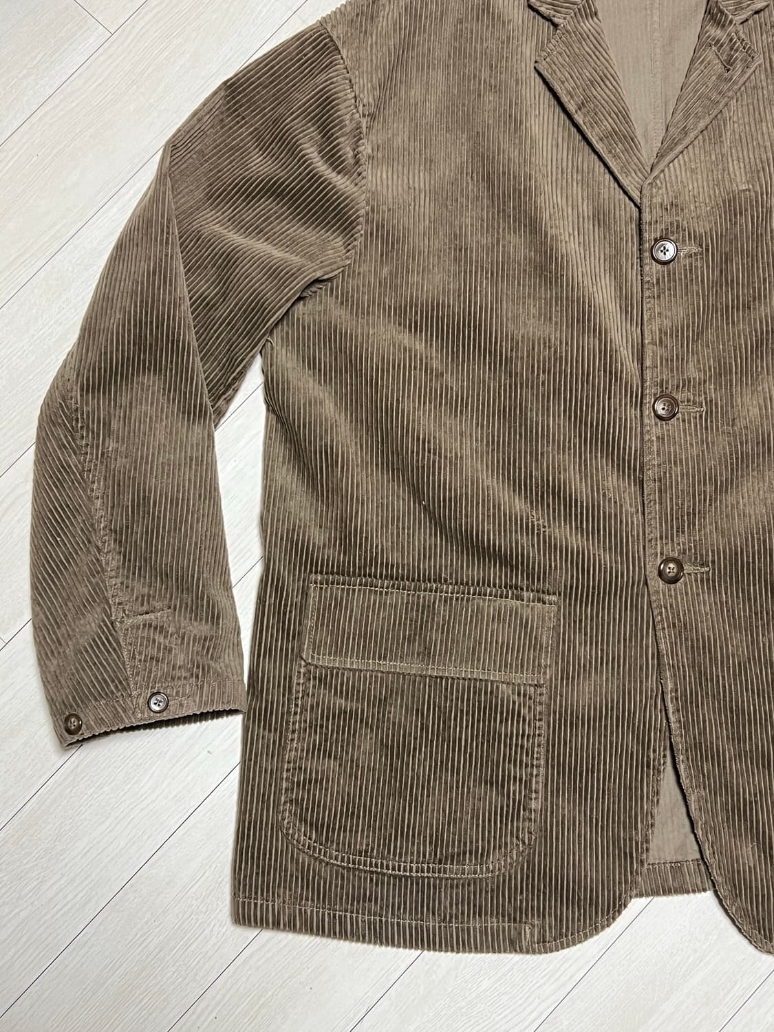 빔즈 브라운 코듀로이 쓰리버튼자켓 L사이즈 상품이미지2