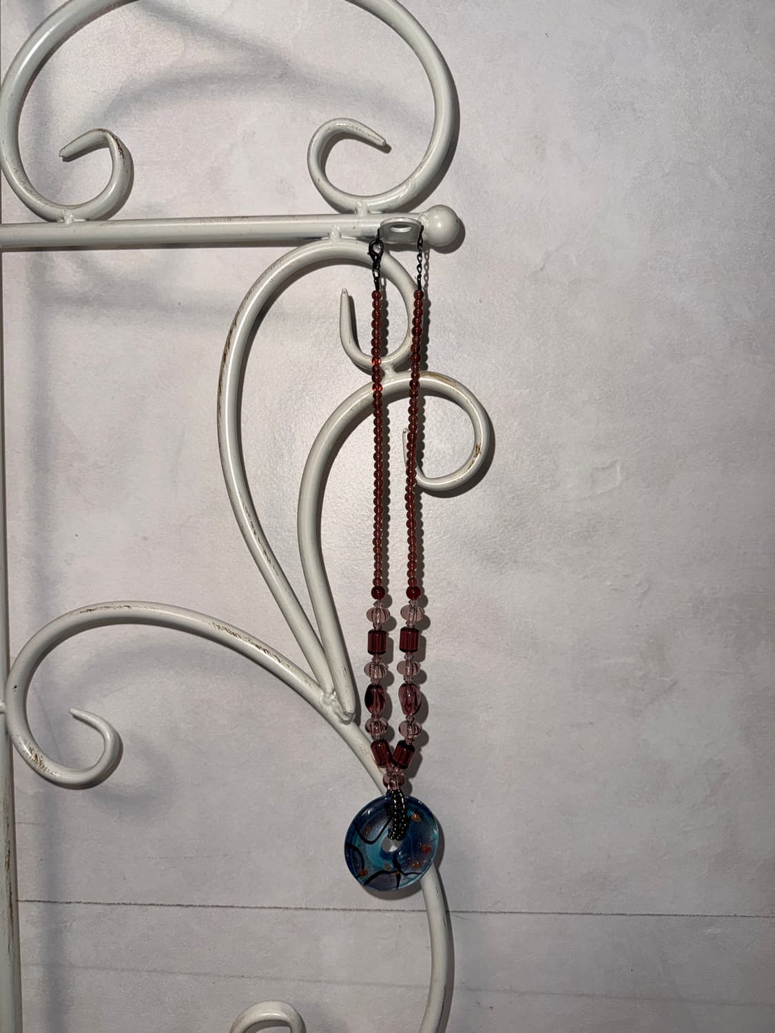 Purple blue marble beads necklace  상품이미지4