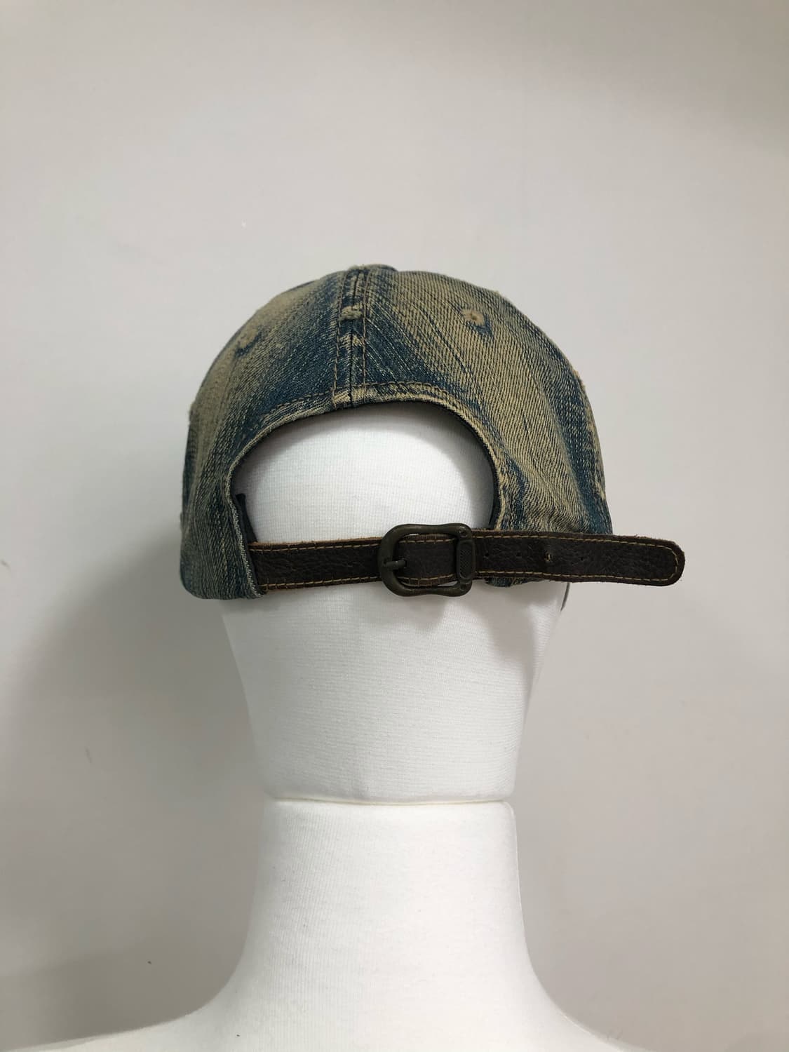 grunge denim cross patch ball cap 상품이미지5
