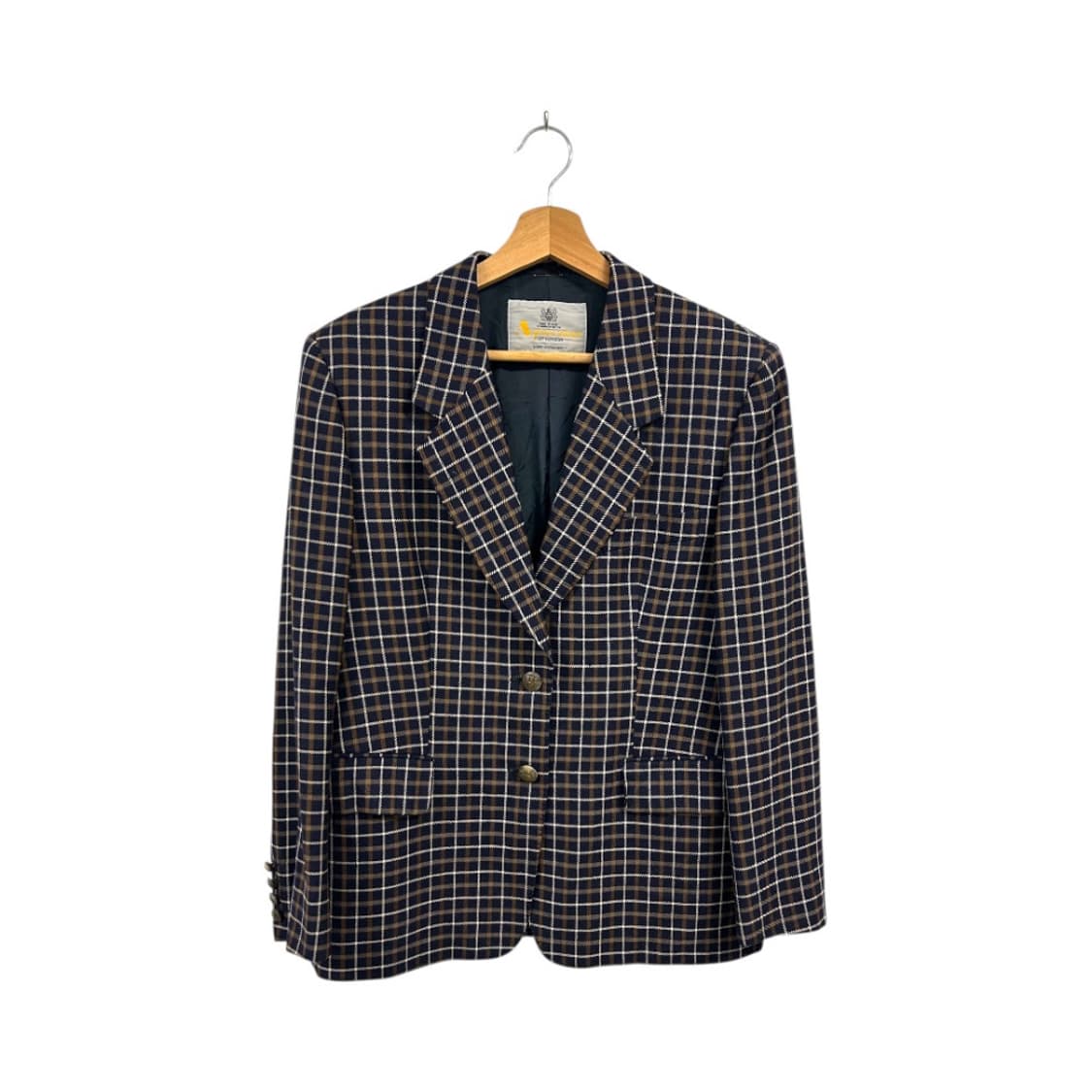 (S) 아쿠아 스큐텀 영국제 클래식 체크 울 블레이저 OB-005 상품이미지1