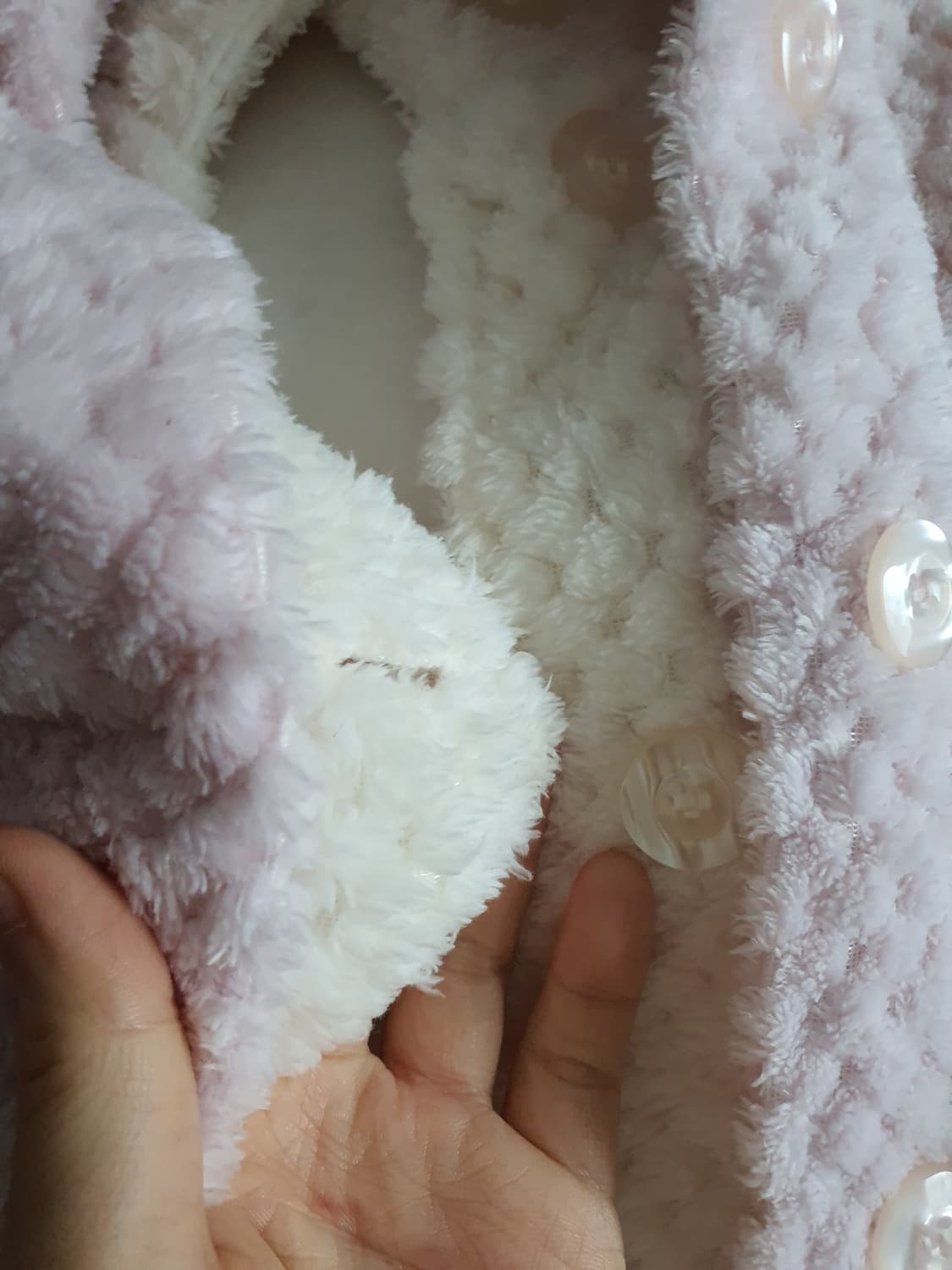 [모리걸] 2종류 일괄 아이보리 뽀글이 포켓 케이프 상품이미지9