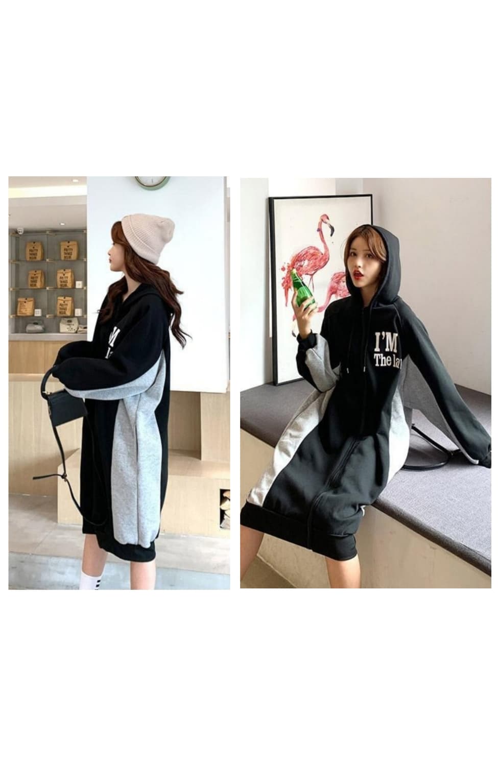 오버핏 후드 집업 점퍼(기모) 상품이미지1