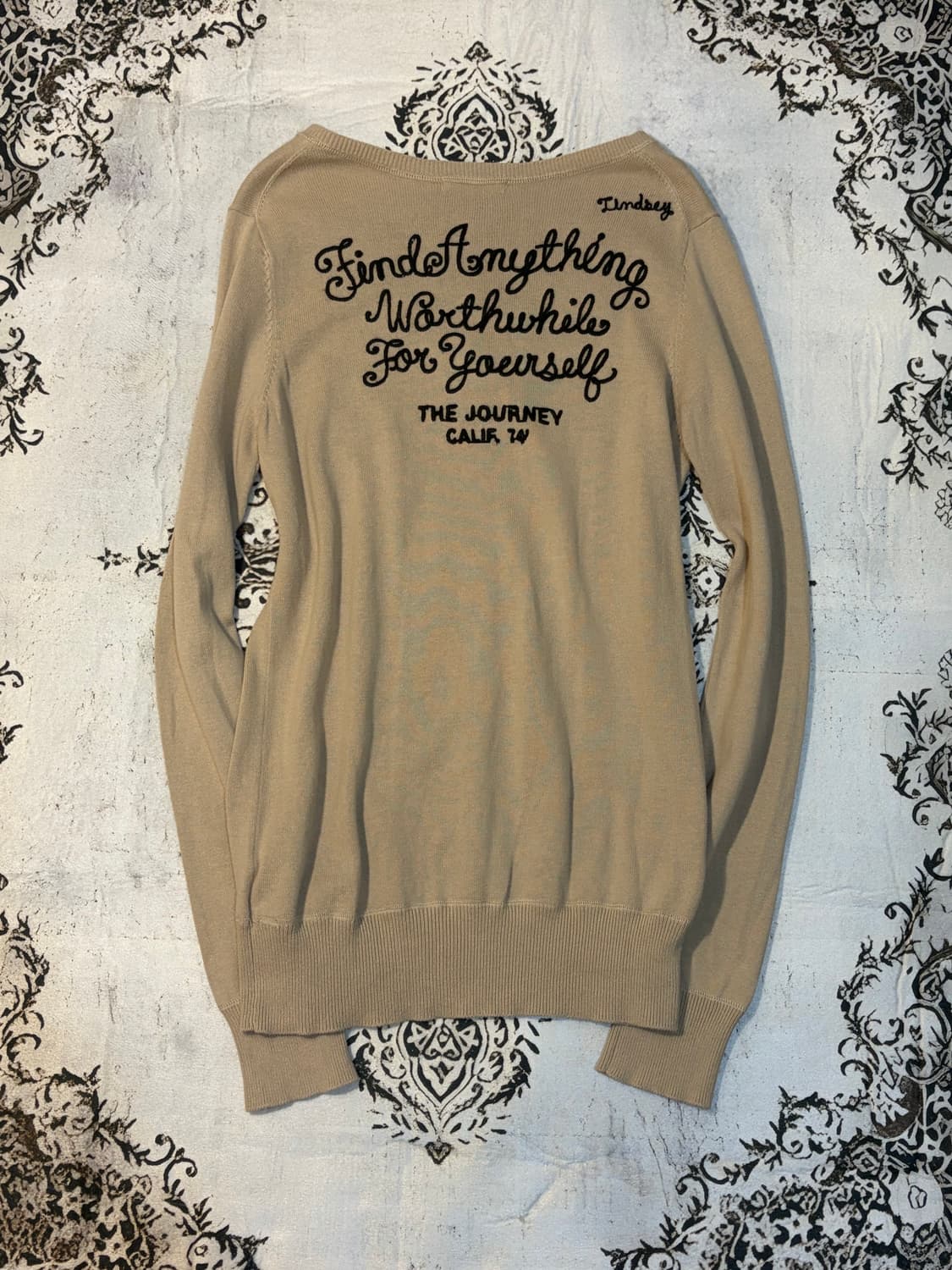 Japanese V-neck skull patch knit 상품이미지7