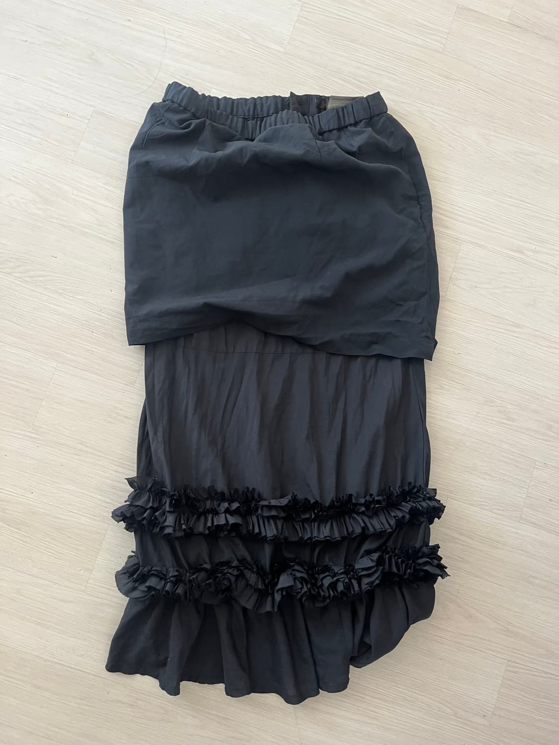 꼼데가르송 레이어드 프릴 롱 스커트 상품이미지5