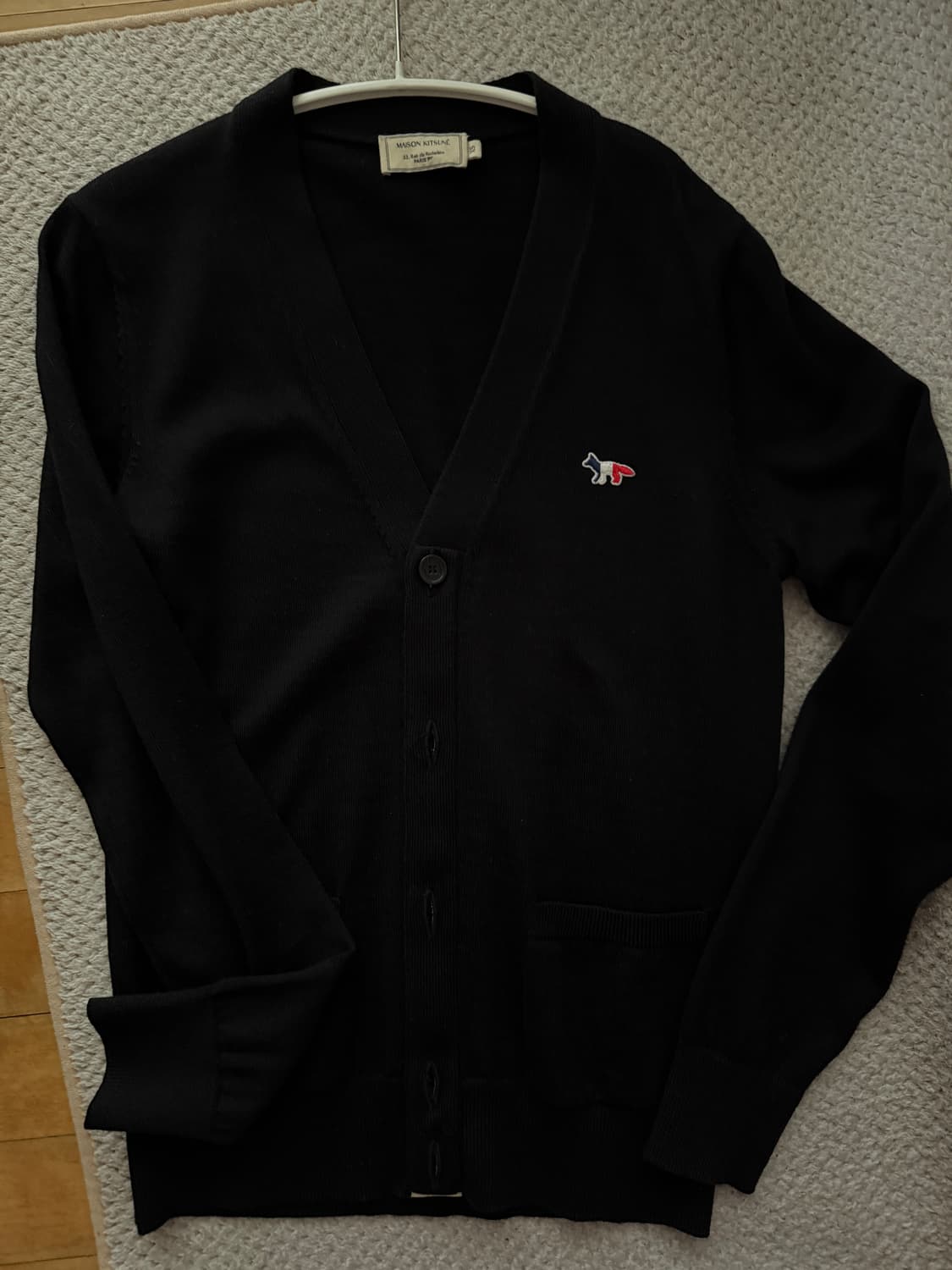 메종 키츠네 폭스패치 블랙 가디건 상품이미지1