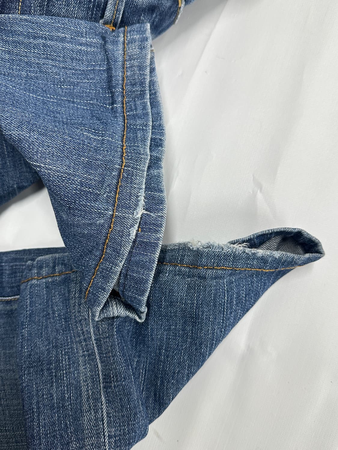 U.S.A 워싱 연청 빈티지 데님 부츠컷 y2k 보헤미안 데코라 오네갸루 상품이미지5