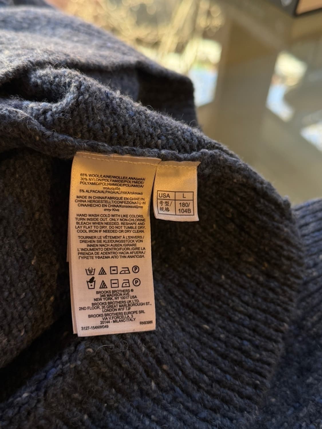 브룩스 브라더스 숄칼라 니트 100~103 상품이미지8