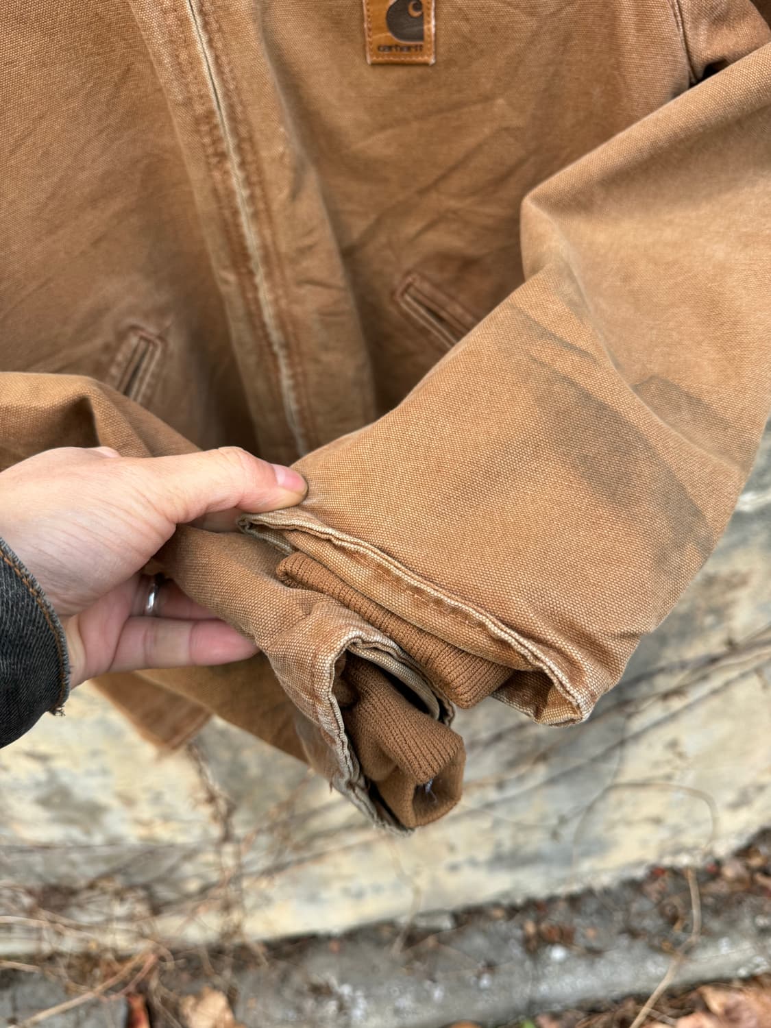 00s 칼하트 빈티지 j141 브라운 덕캔버스 디트로이트 액티브 자켓 상품이미지6