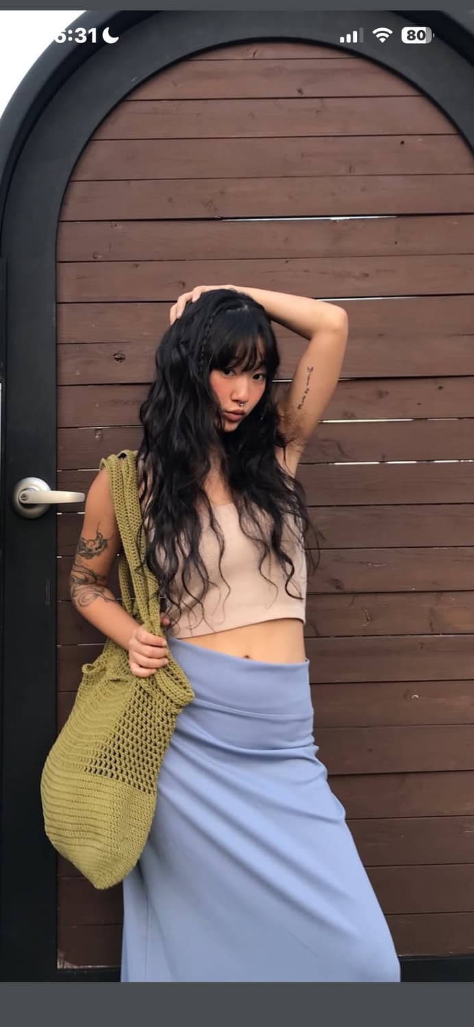 어스지구 Maxi long skirt (Charcoal) 상품이미지1