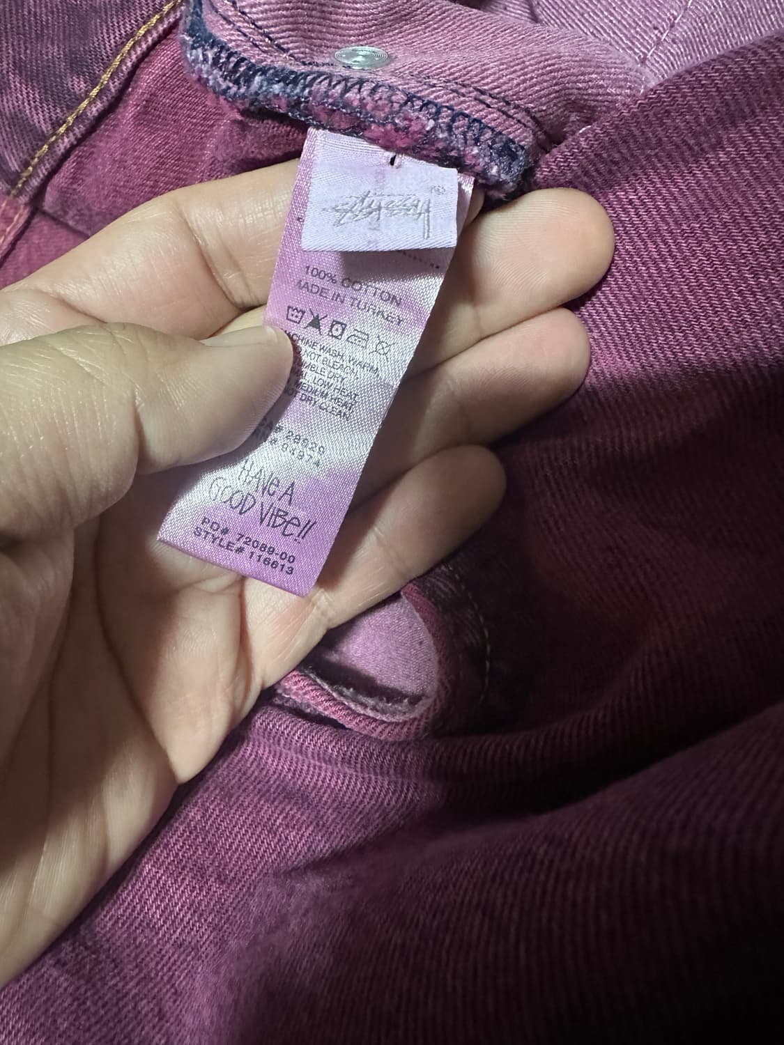 스투시 월드와이드 빅 올 진 푸시아 34 상품이미지3