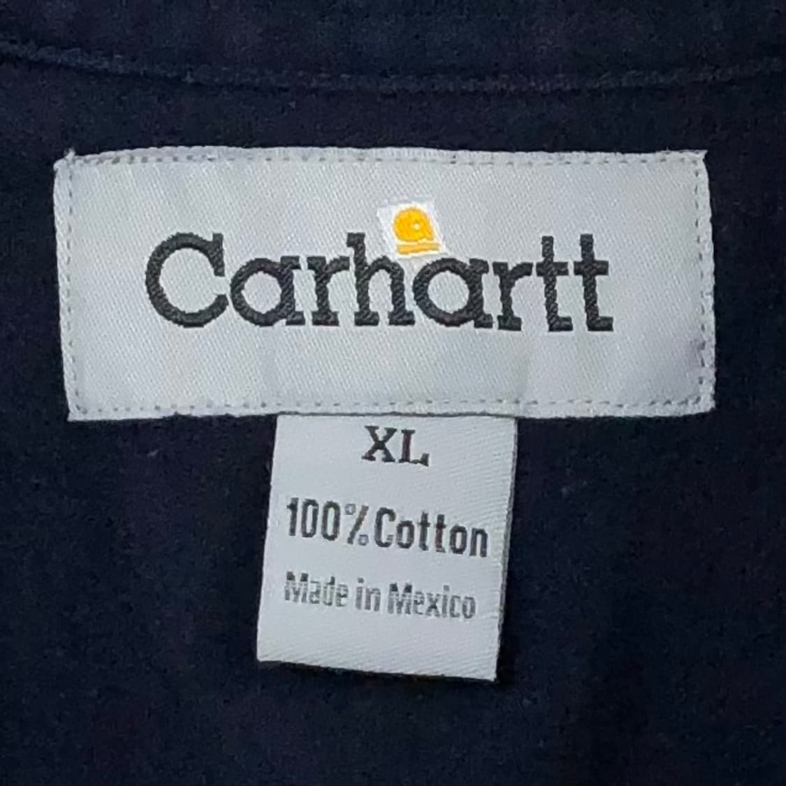 Xxl 칼하트 네이비 헤비 워크 셔츠 상품이미지3