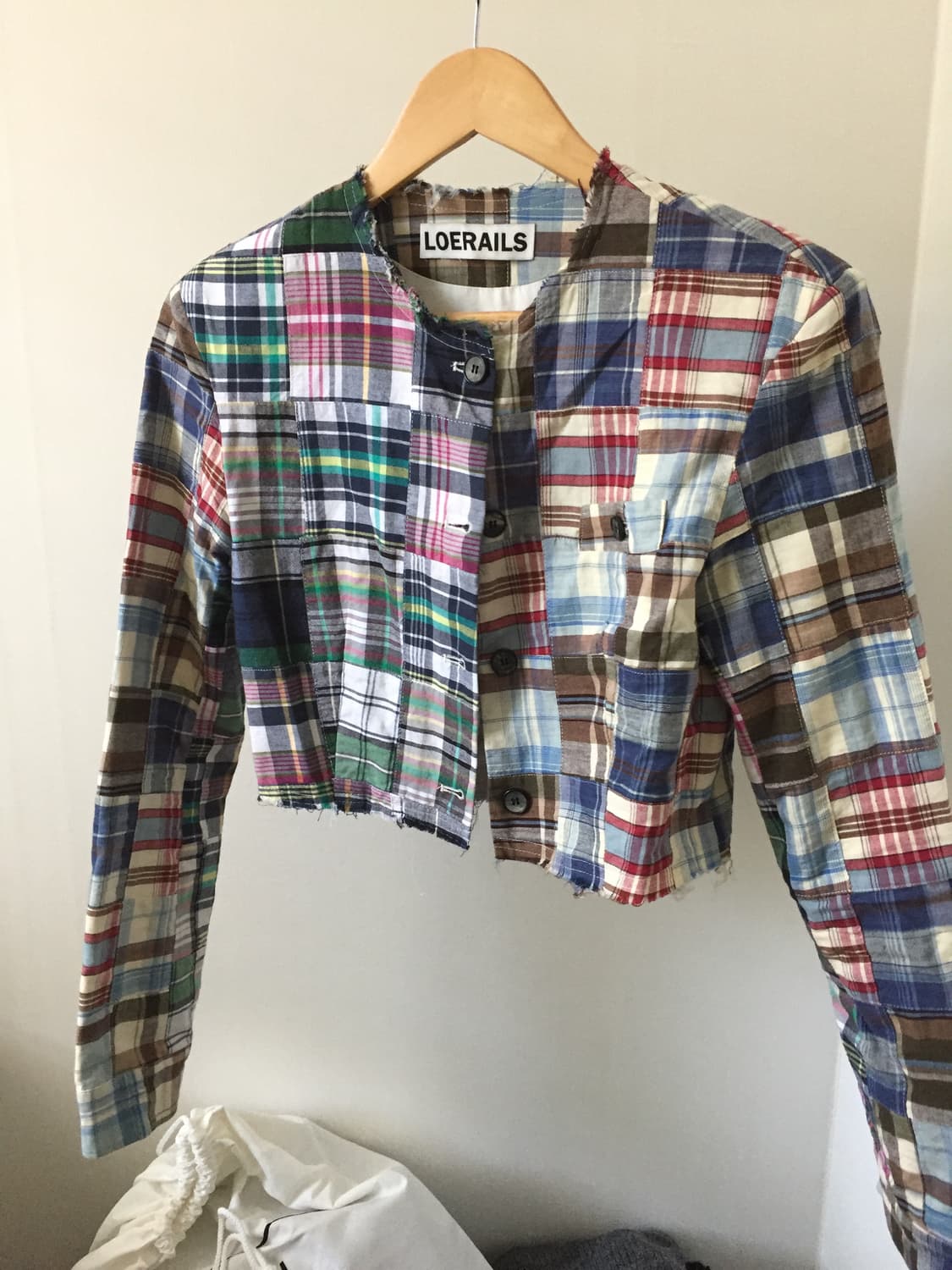 로레일즈 24 mosaic checeked raw cut jacket  상품이미지2