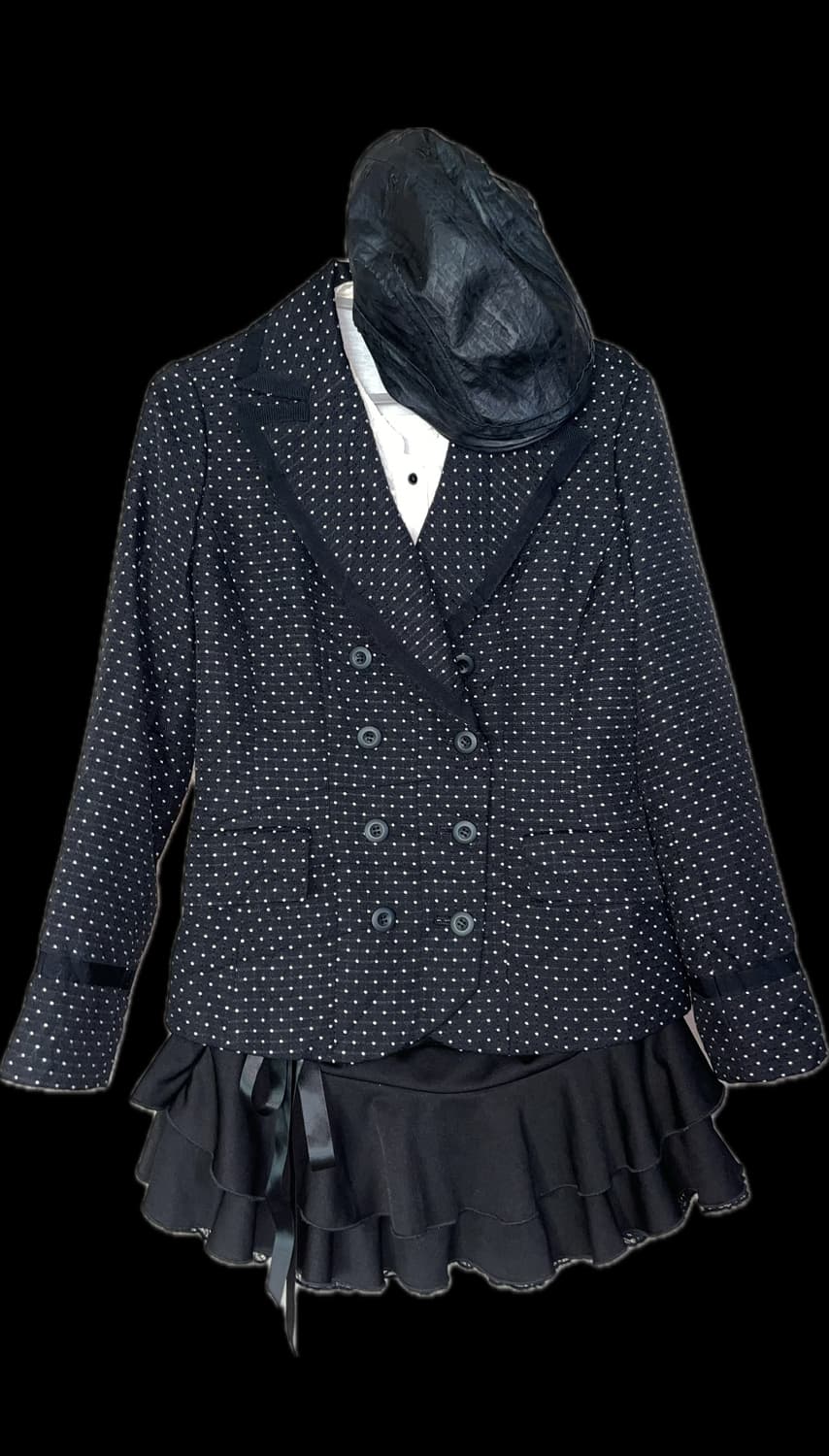 폴카 도트 버튼 자켓 상품이미지3