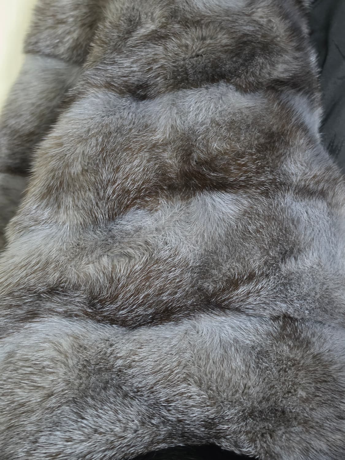 리얼 퍼(밍크 기반 + 친칠라 스타일 패턴) 하프 코트 상품이미지5