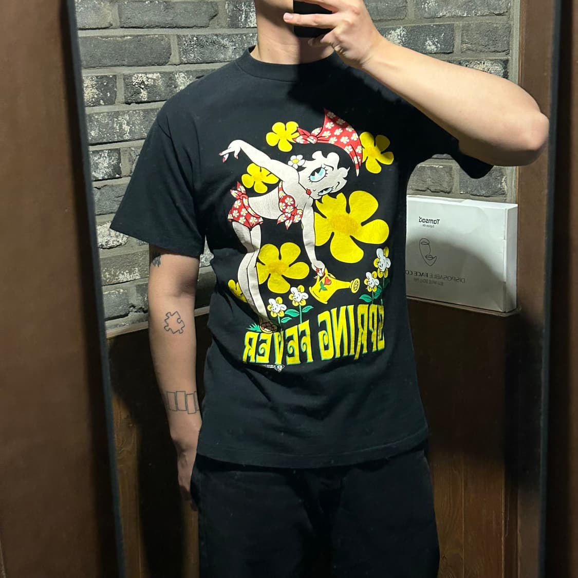 M) 베티붑 Betty Boop 90s USA 빈티지 반팔 티셔츠 상품이미지10