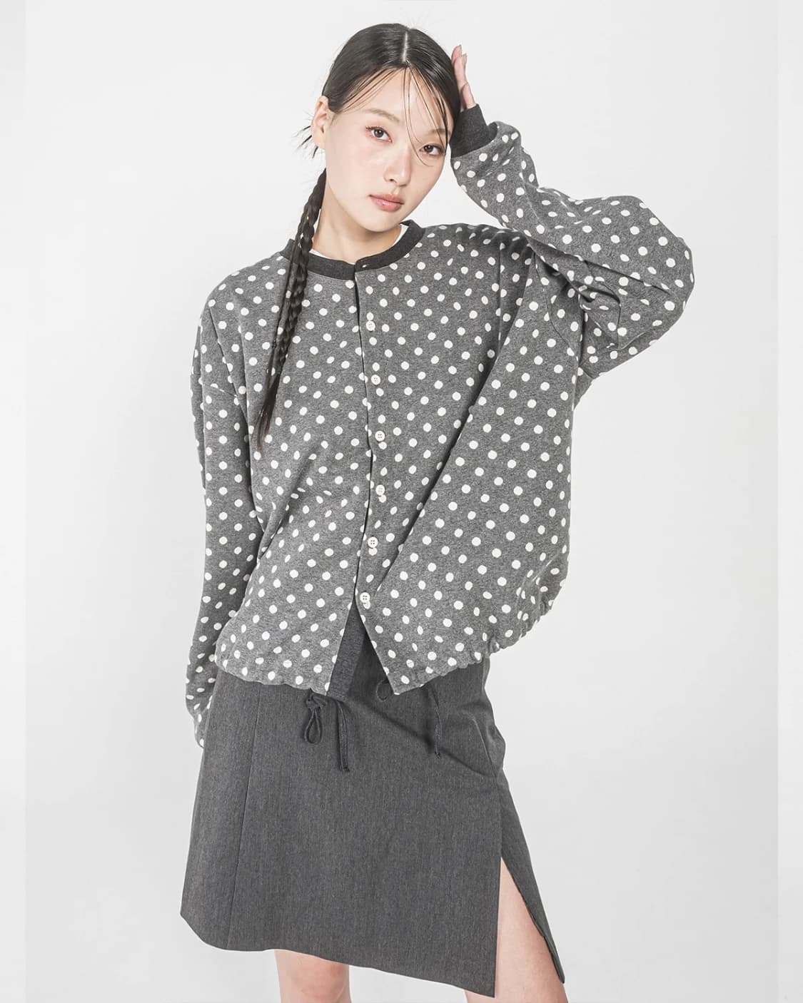 해비즘 도트 가디건 상품이미지1