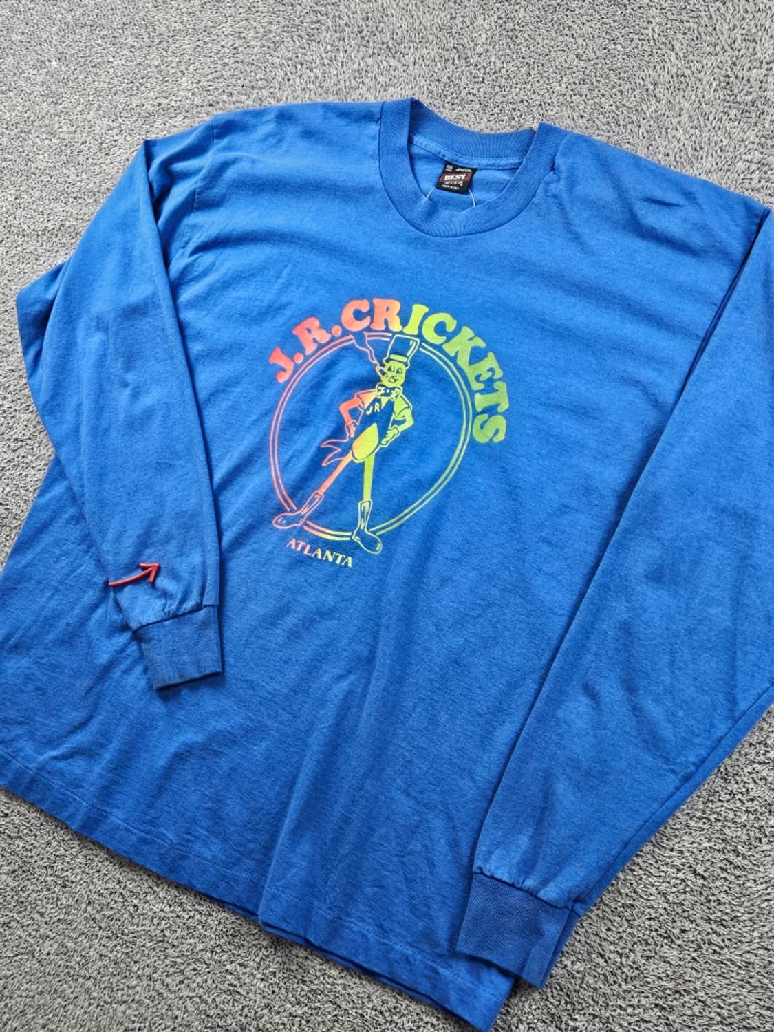 8~90's USA 프룻오브더룸 싱글스티치 롱슬리브 (2XL)/11363 상품이미지4