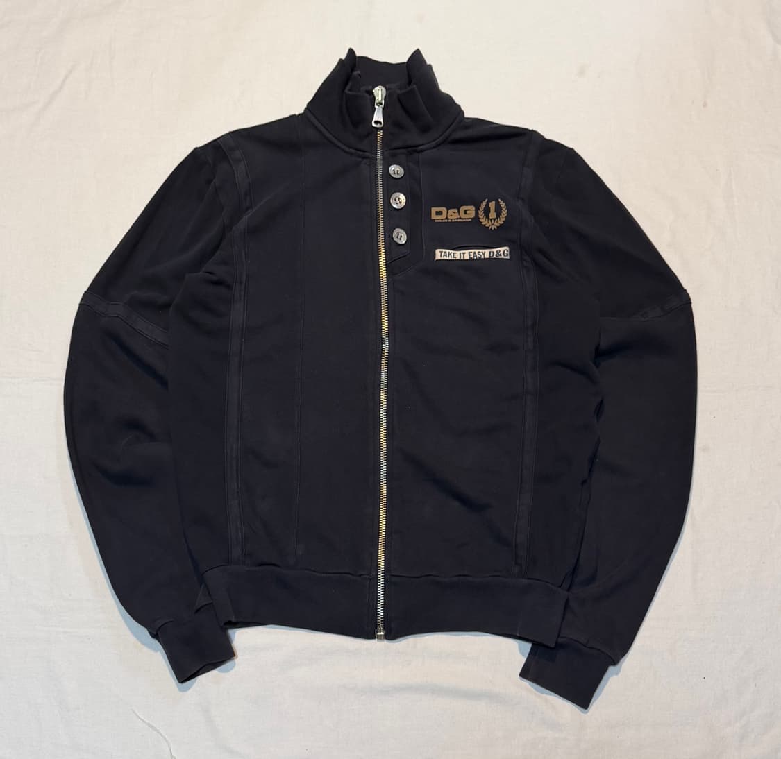 00s 돌체앤가바나 아카이브 코튼 집업 져지 블랙 상품이미지1