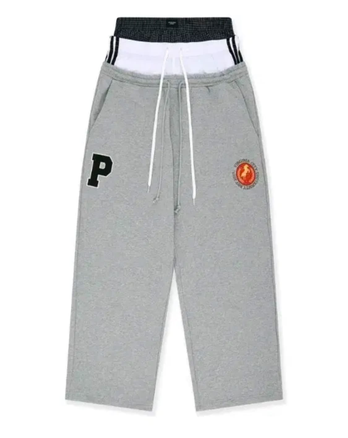 [2] 프로토콜 인덱스 x 반디 더 핑크 3 레이어드 스웨트팬츠 멜란지 상품이미지1