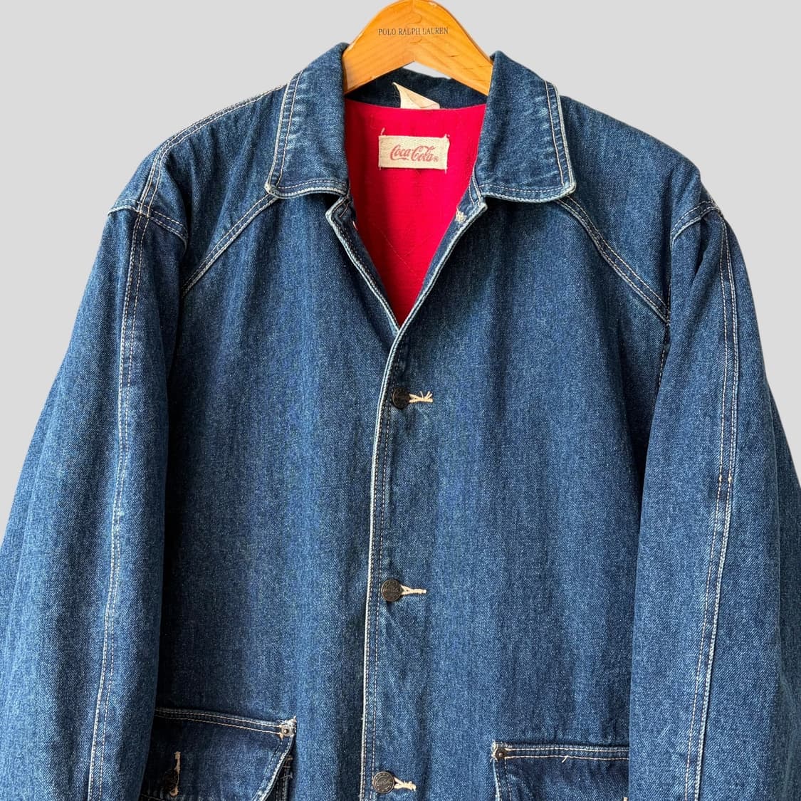 (L)빈티지 코카콜라 데님 커버올 자켓  상품이미지2