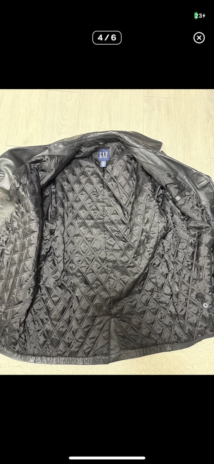 Gap  올드갭 레더 피코트 상품이미지4