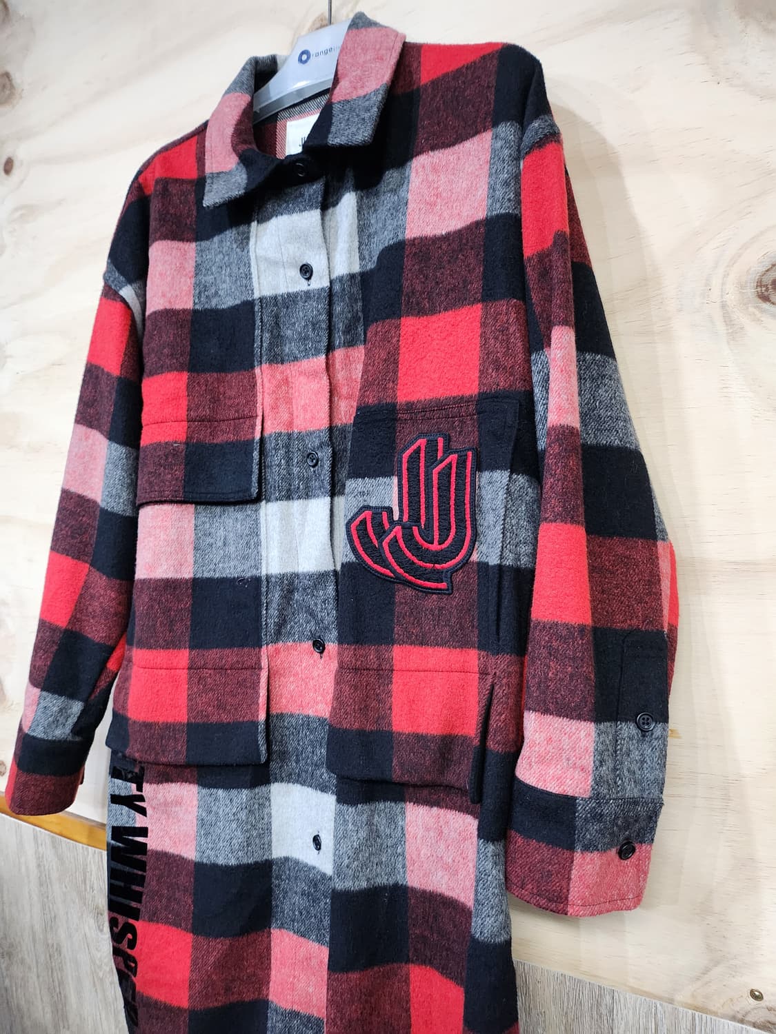 383) 쥬시주디 레드 체크 롱셔츠 상품이미지3