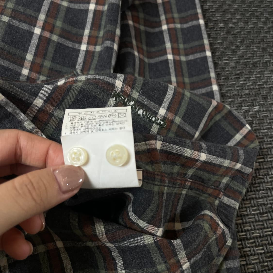 헨리코튼 네이비 브라운 그린 멀티 체크 긴팔 셔츠 100 상품이미지9