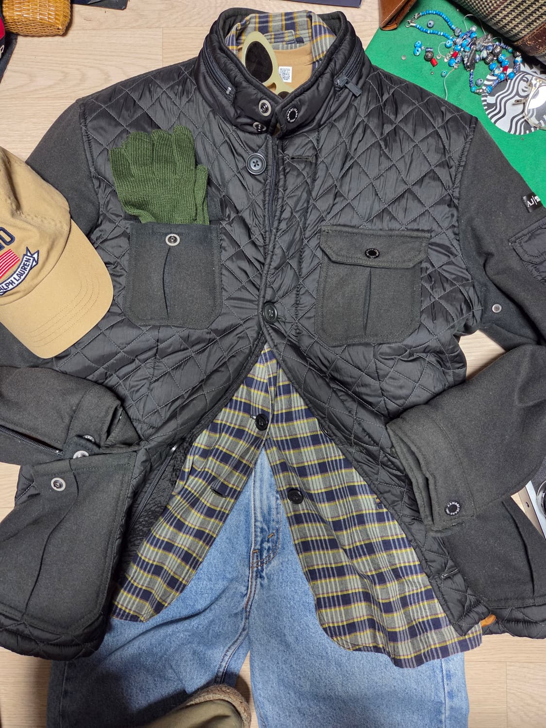 ARMANI 아르마니 알마니 퀼팅 자켓 필드자켓 라이더 바이커 상품이미지4