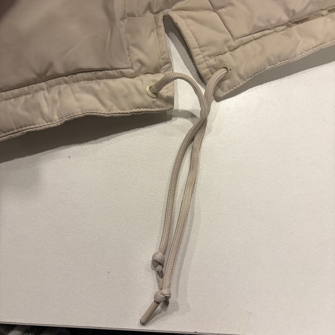 [S] 코닥 피쉬테일 구스 다운 베이지 패딩 점퍼 B759 상품이미지8