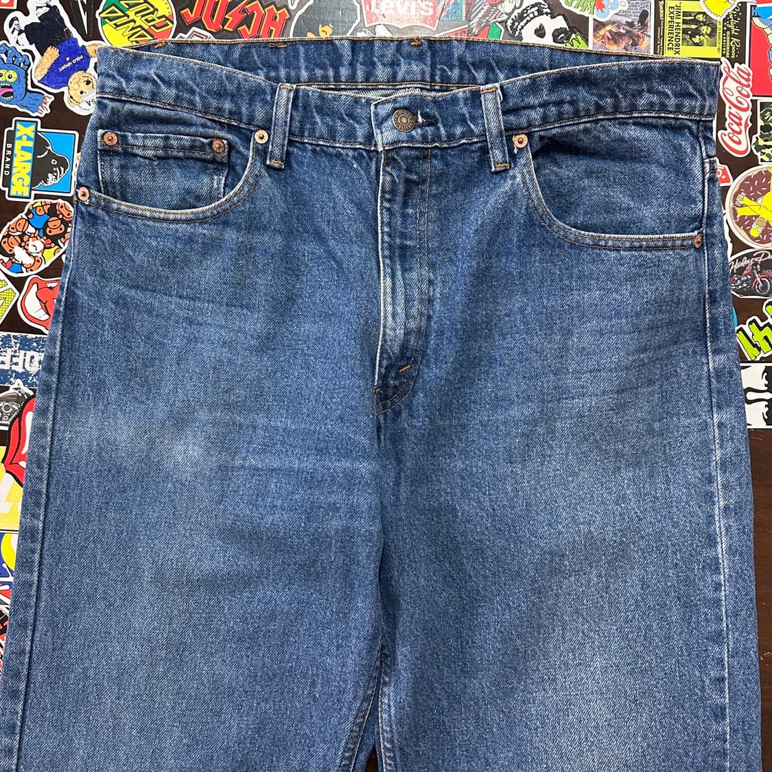 90s USA 리바이스 505 블루 진 데님 팬츠 35 상품이미지5