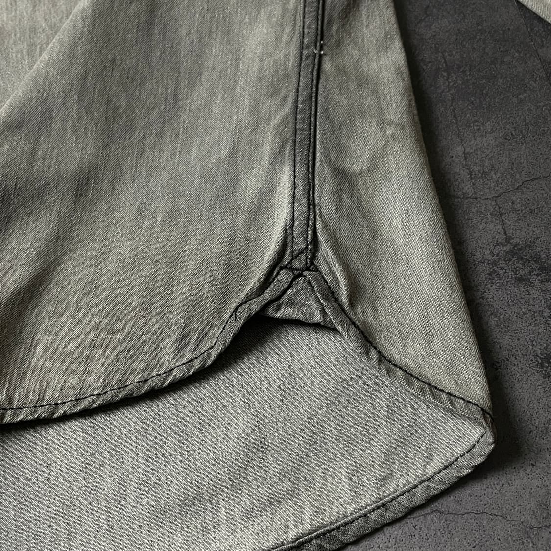 UNKNOWN 빈티지 그레이 워싱 웨스턴 코튼 셔츠 A00517 상품이미지4