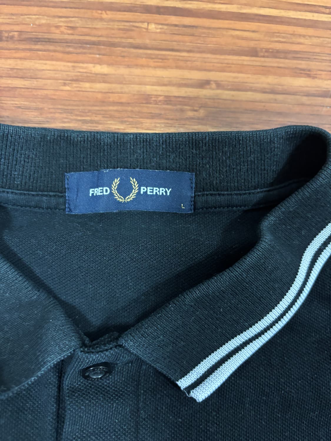 프레드페리 PK 반팔 티셔츠 블랙 L 상품이미지3
