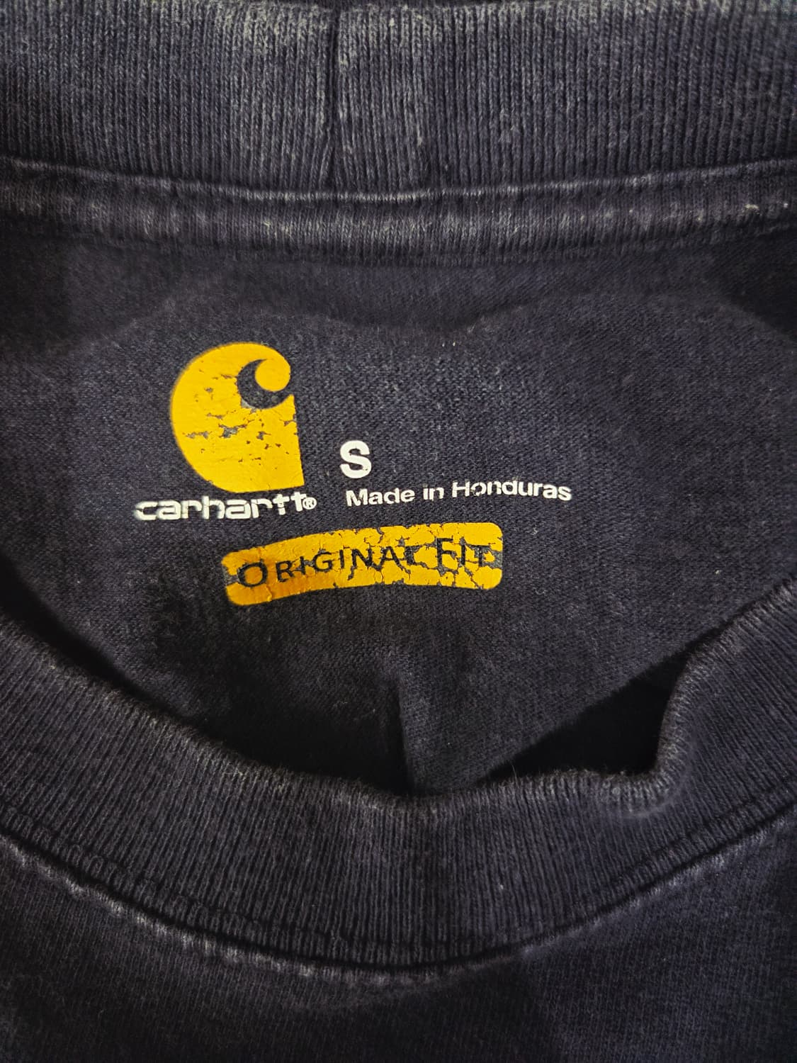 칼하트 포켓 반팔 티셔츠 네이비_S 상품이미지5