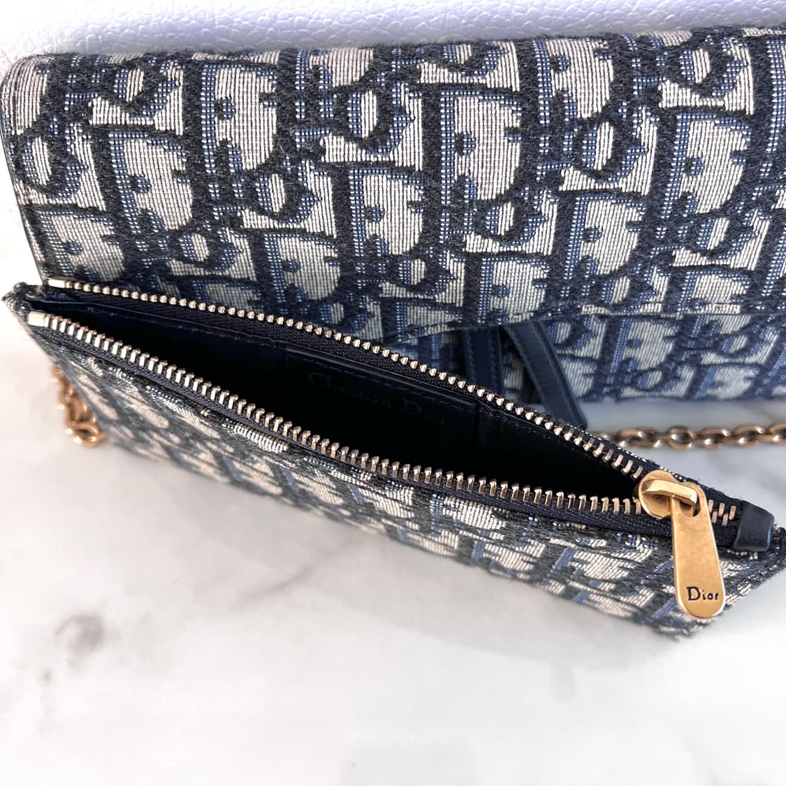 [S급/정품] 디올 새들 스몰 체인 파우치 지갑 woc 숄더백 가방 상품이미지8