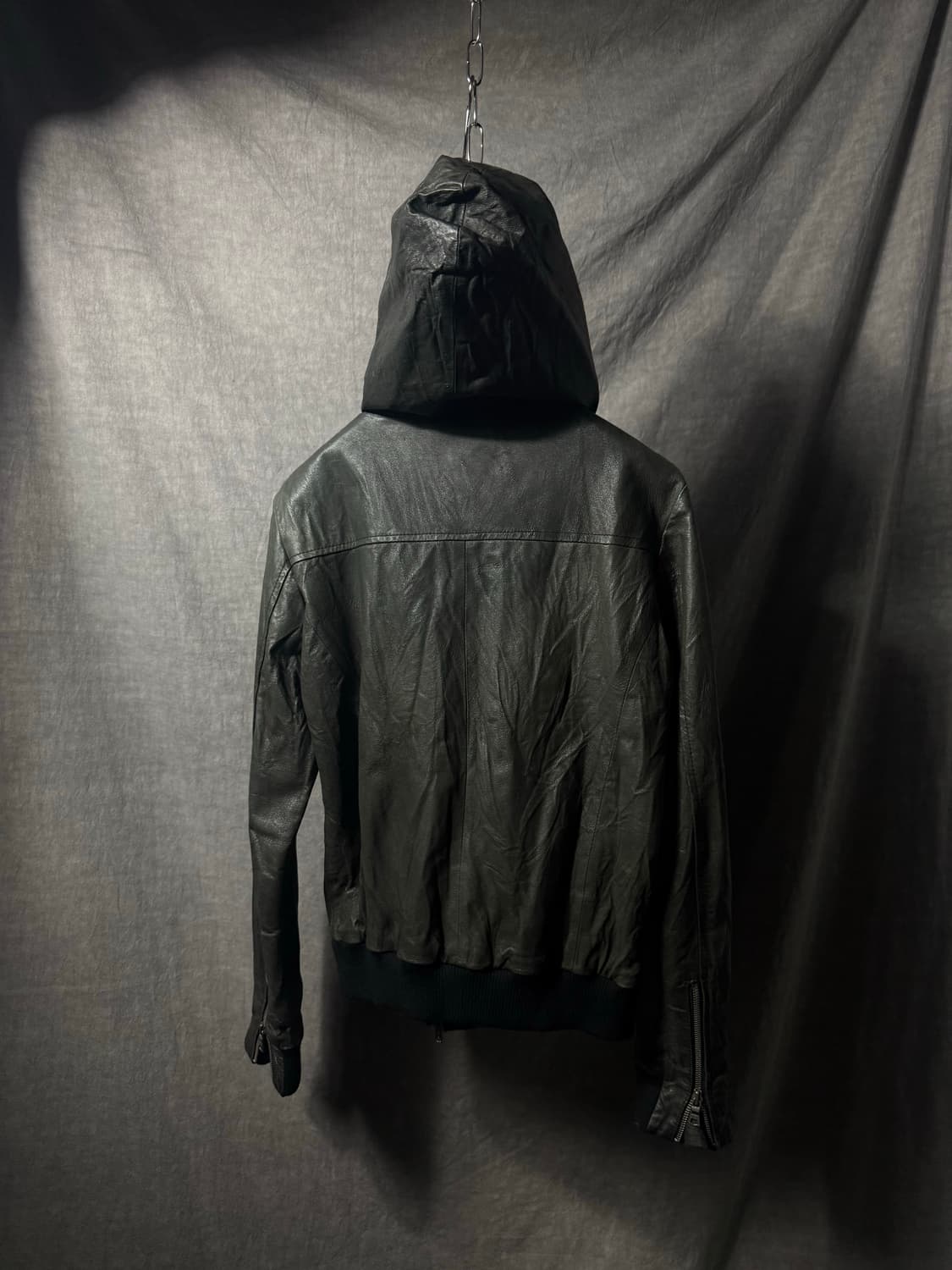 LHP Asymmetric Pigskin Hooded Leather 상품이미지8