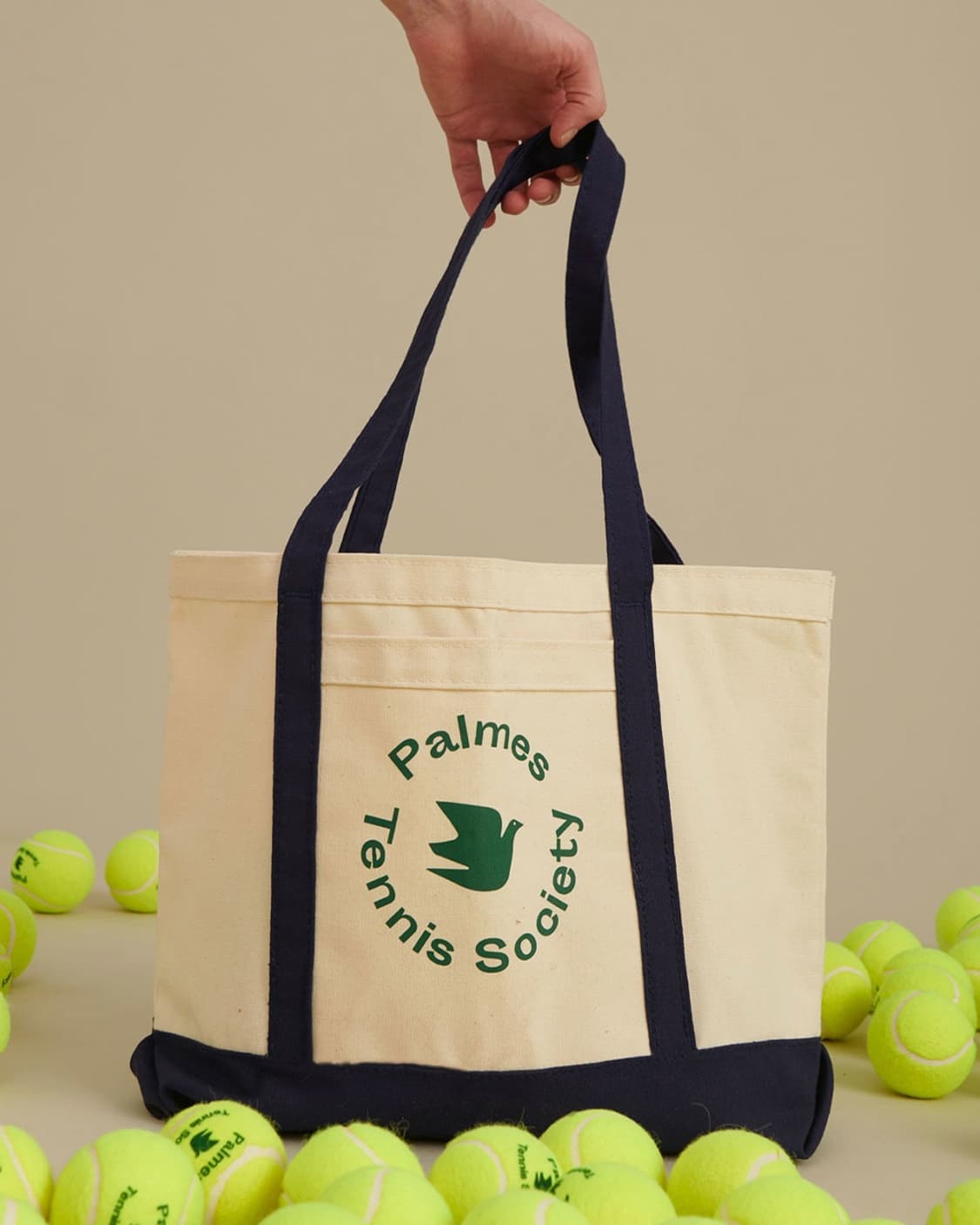 팜즈 PALMES 소사이어티 토트백 미디넘 네이비 에코백 상품이미지2