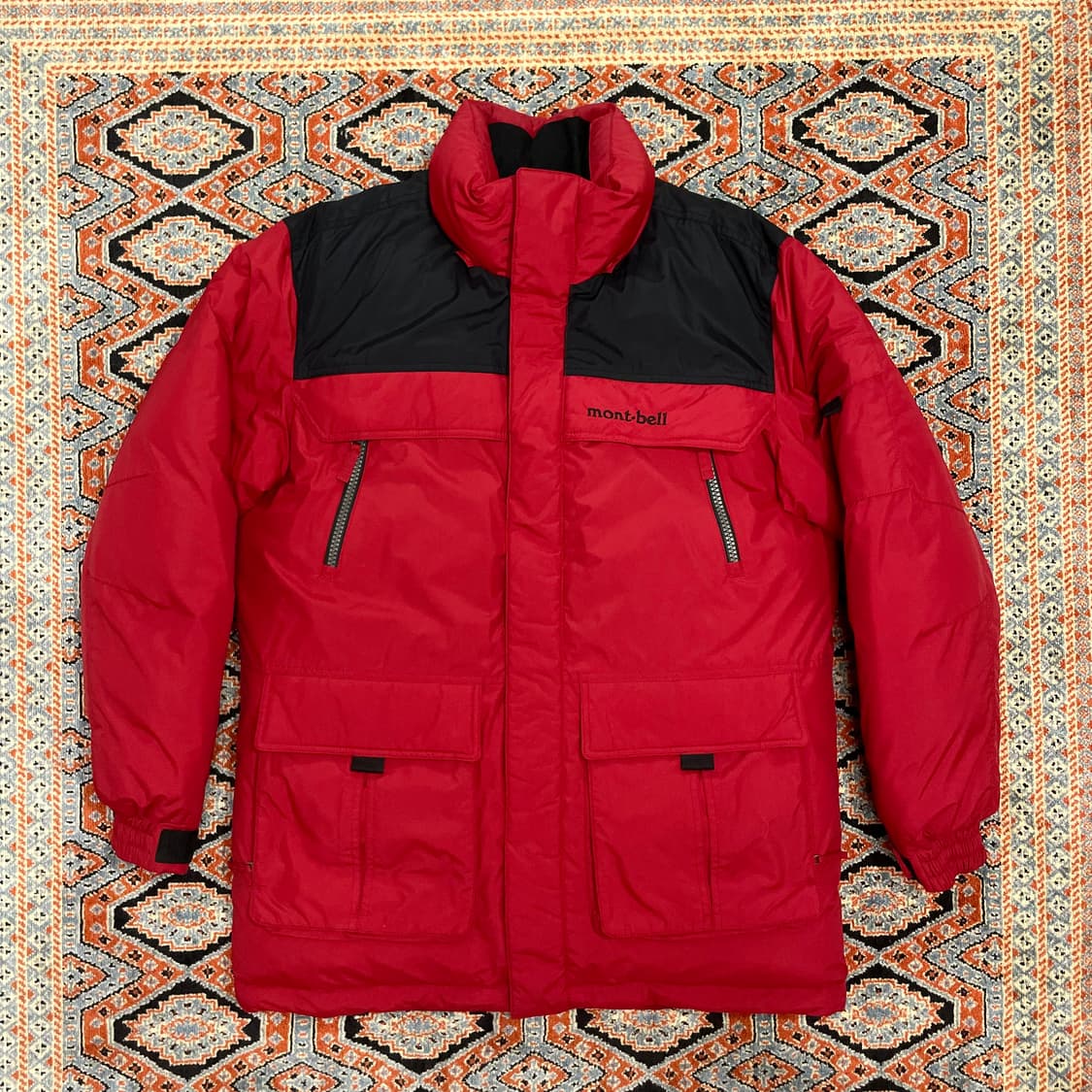 몽벨 레드 구스다운 패딩점퍼 남성100 상품이미지1