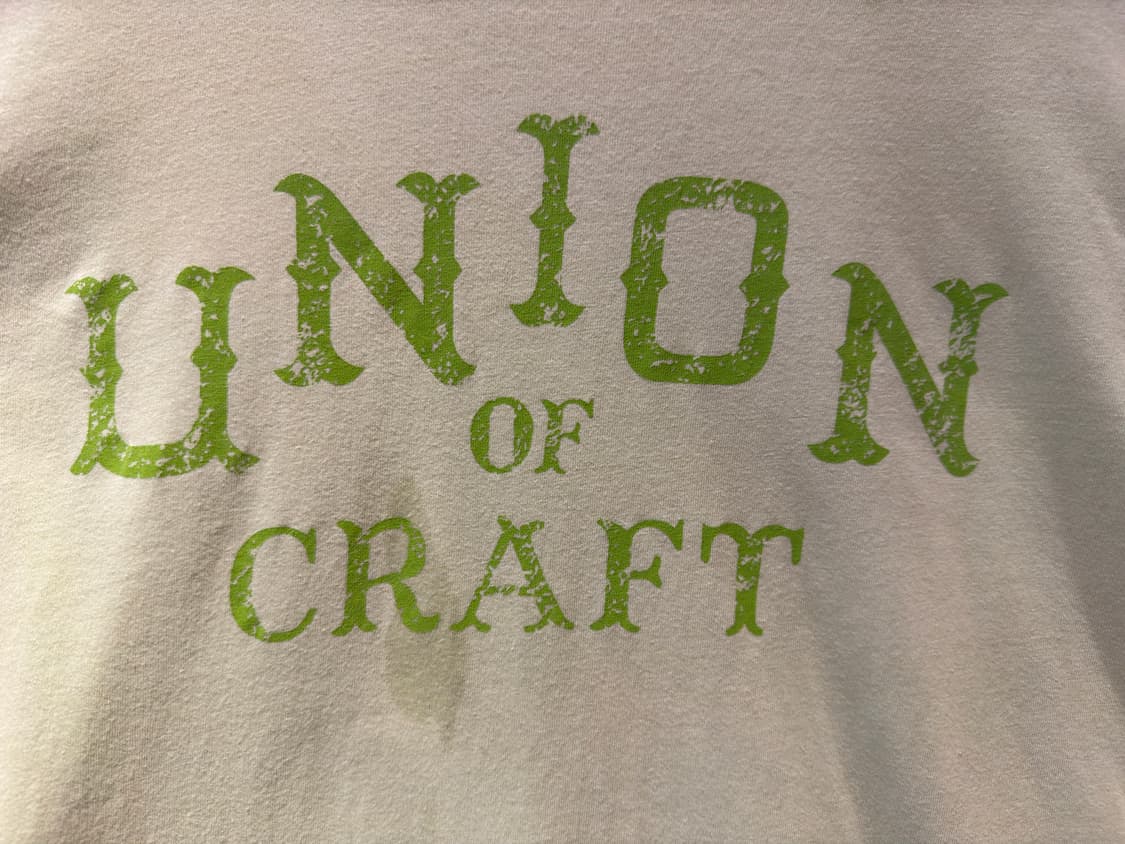 "UNION OF CRAFT" 가먼트다잉 슬러브 저지 티셔츠 상품이미지2