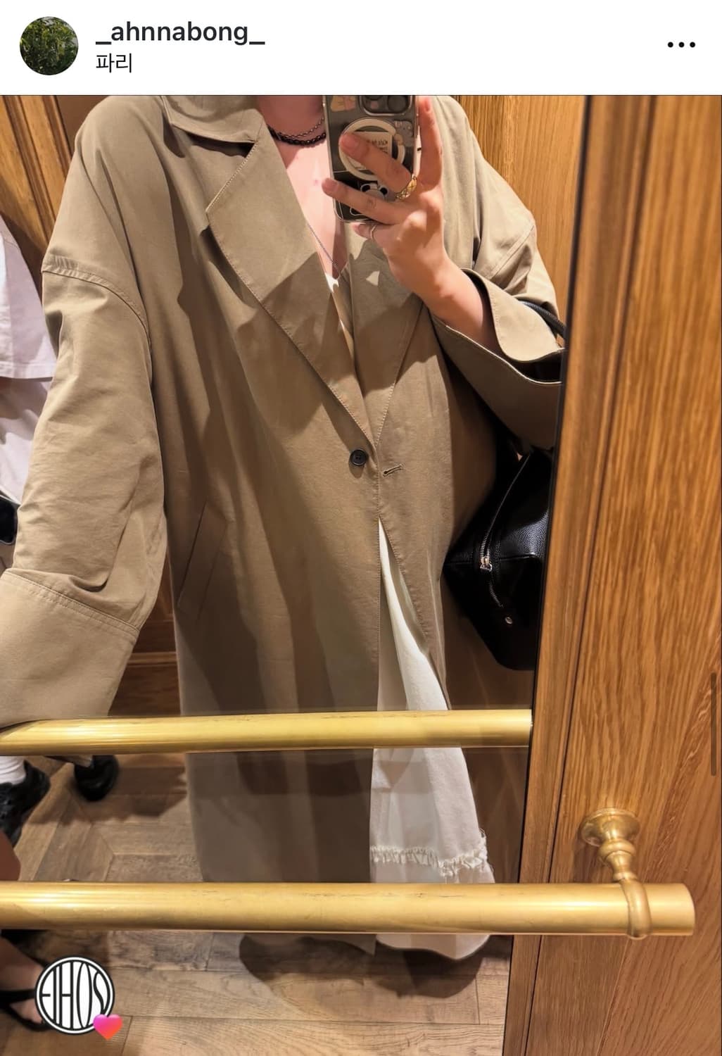 에토스 패널드 트렌치 코트 카키 상품이미지3