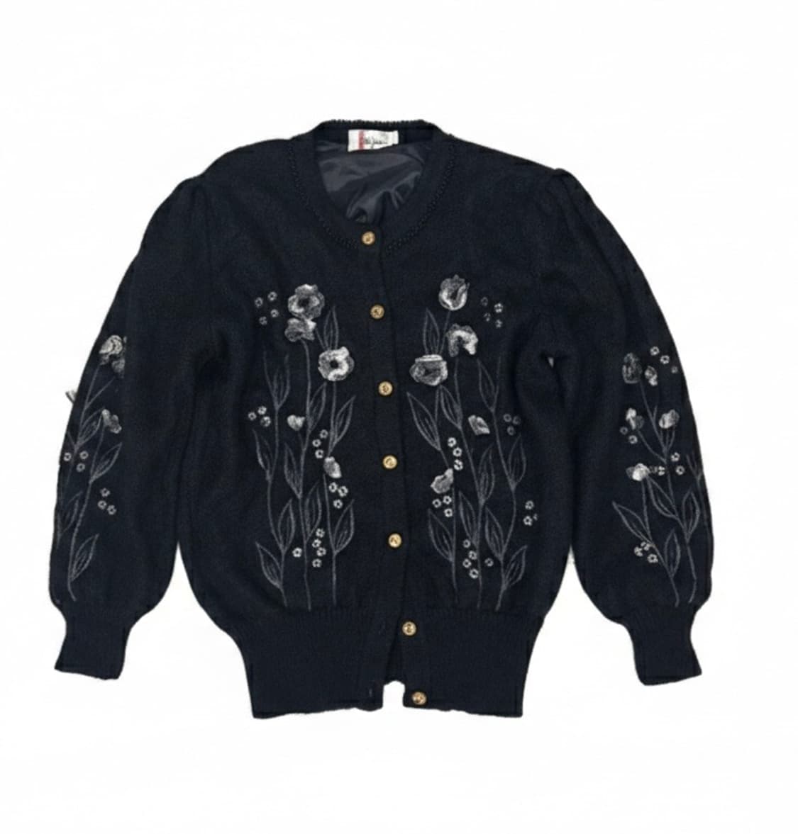 모헤어 70% 입체 플라워 비즈 가디건  상품이미지1