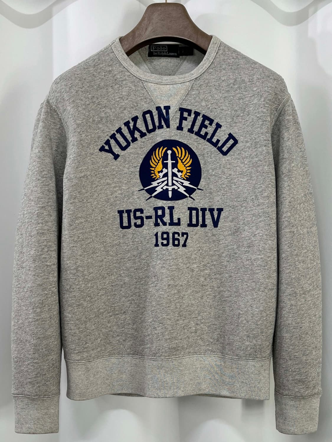 폴로 랄프로렌 유콘필드 멜란지 그레이 플리스 크루넥 스웻셔츠 맨투맨 상품이미지1