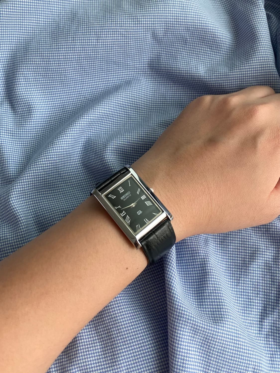 Seiko 세이코 탱크 쿼츠 블랙 상품이미지4