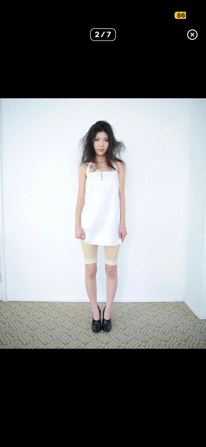 Chiyagi Sheer lace leggings in yellow 상품이미지2