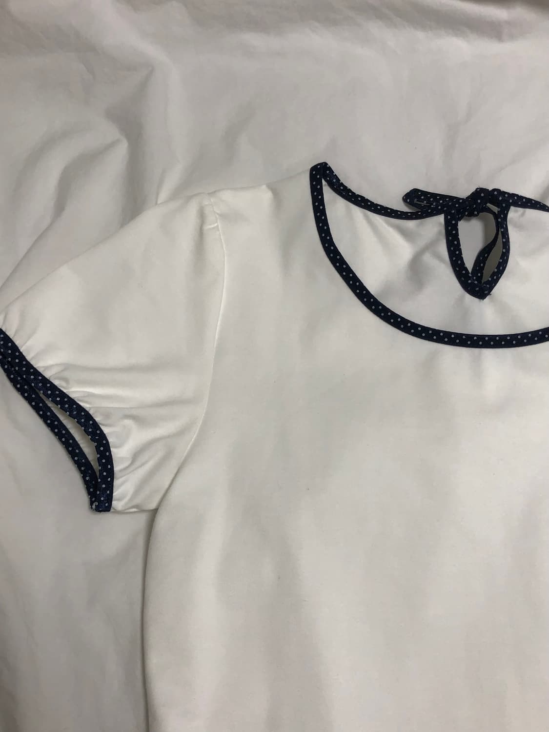 도트 리본 퍼프 반팔티 상품이미지3