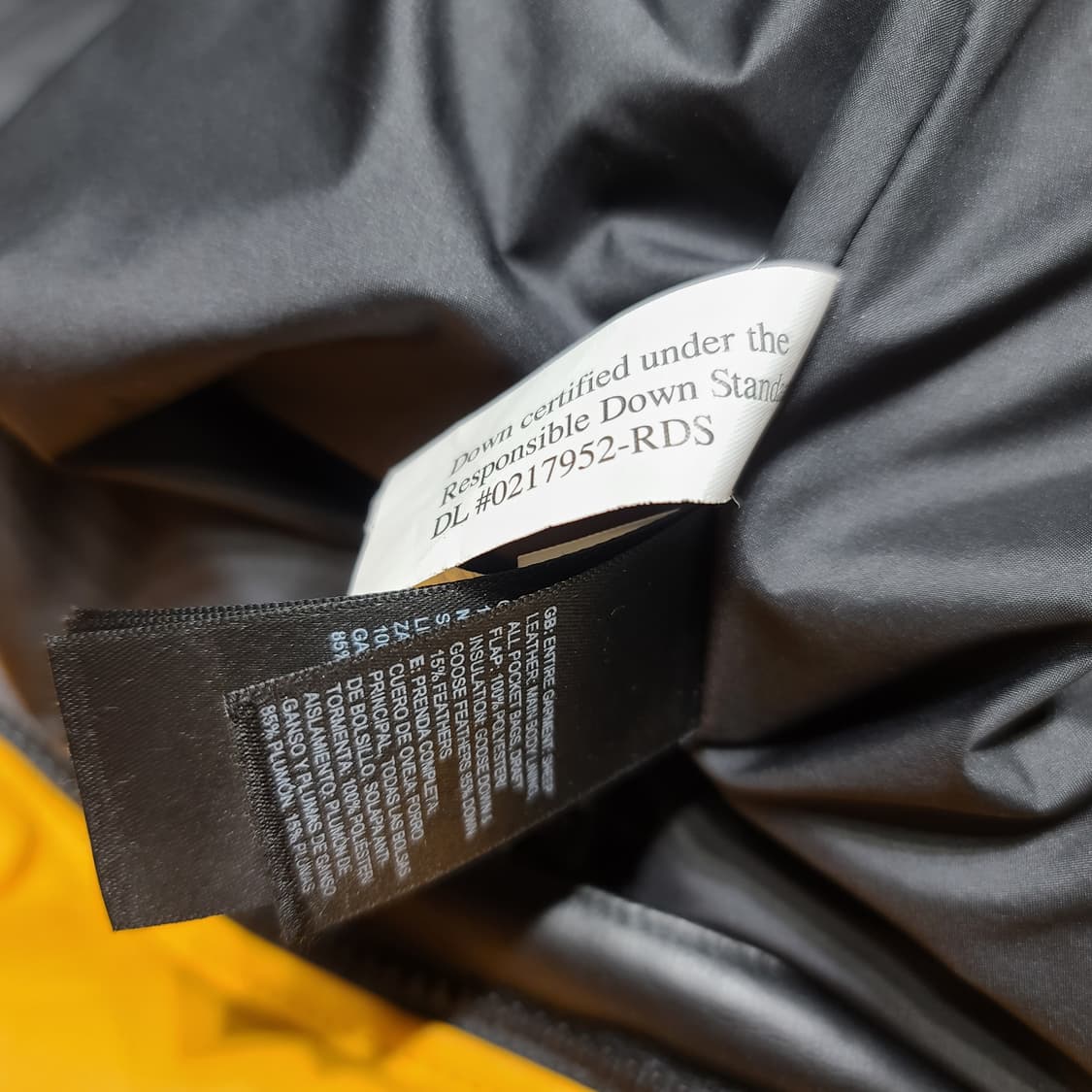 17FW 슈프림 노스페이스 레더 눕시자켓 옐로우[XL] 상품이미지7