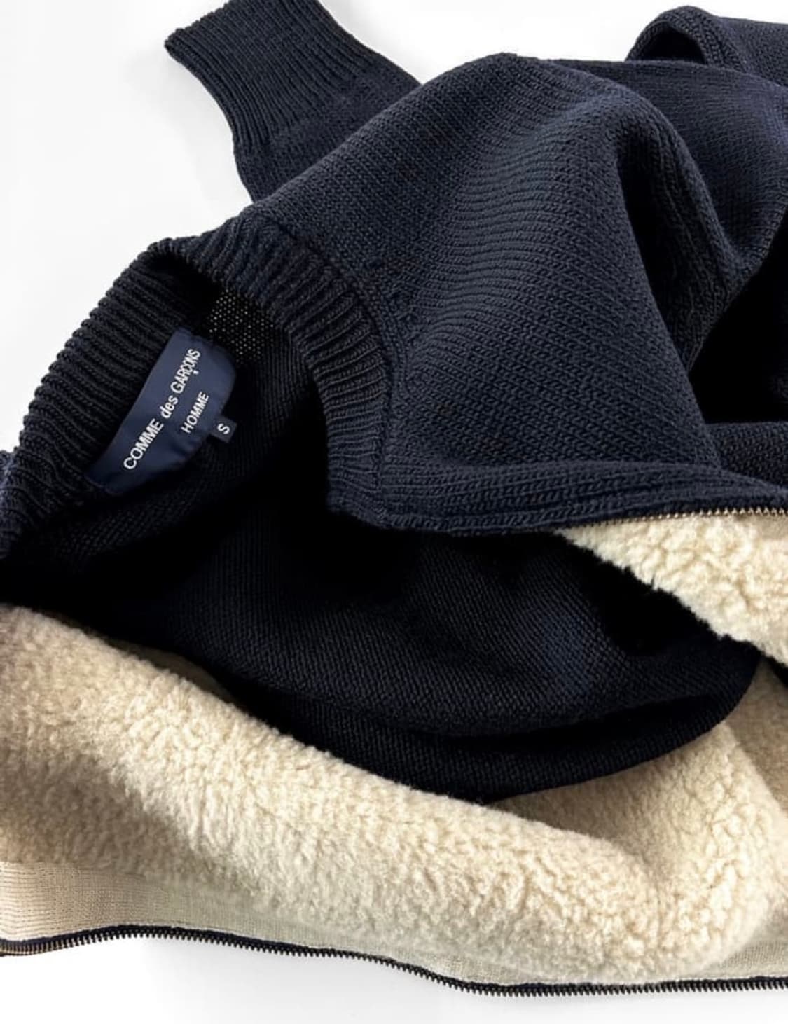 꼼데가르송 옴므 집업 스웨터 s 상품이미지3