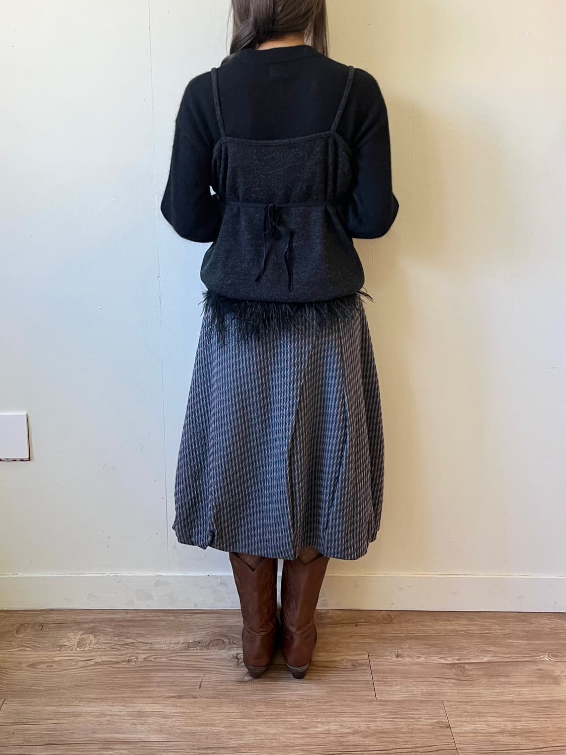 japan vtg 백 로브 뷔스티에 상품이미지9