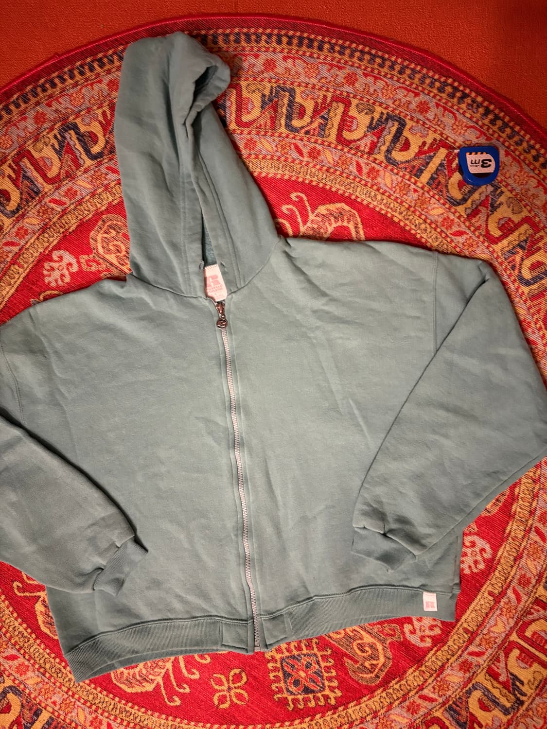 러셀 빈티지 크롭 후드 집업 상품이미지1