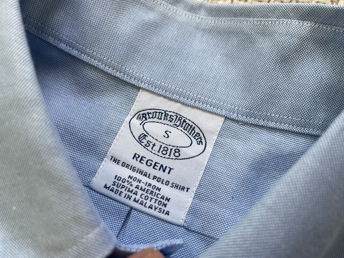 브룩스브라더스 솔리드 블루 버튼다운 서츠 J04410 상품이미지4